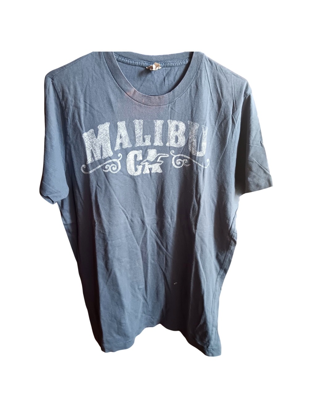 Vintage Single Stitch T-shirt MEdium Malibu CA Graphic SKate Made in Brazil
